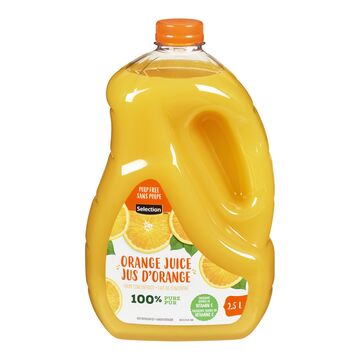 Selection No Pulp Orange Juice From Concentrate
