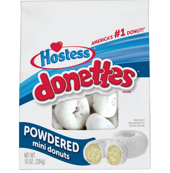 Hostess Donettes Powdered Sugar Mini Donuts
